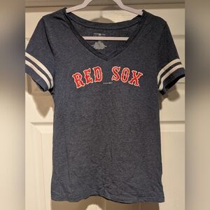 Boston Red Sox 5th & Ocean Women's Blue Short Sleeve T-Shirt Medium Cotton Blend